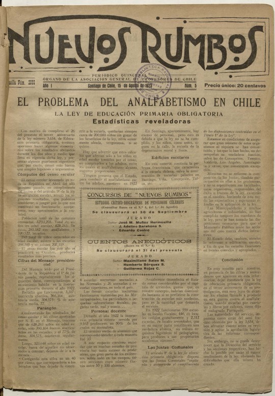 Nuevos Rumbos. Año I (no.5, 1923, ago 15)