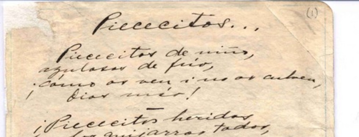 Piecesitos ; Caperucita Roja ; Himno al árbol ; El espino ; Tres árboles  [manuscrito] Gabriela Mistral