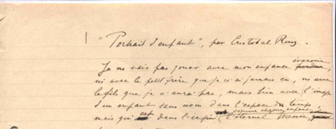 Portrait d'enfant par Cristóbal Ruiz