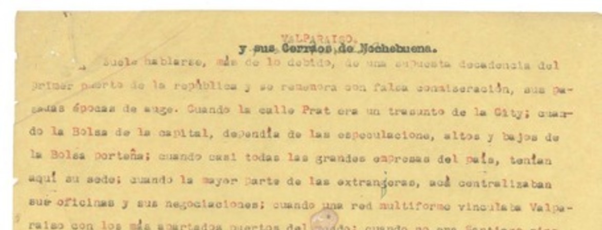 Valparaíso y sus cerros de Nochebuena