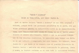 Seres y sombras : drama en tres actos :