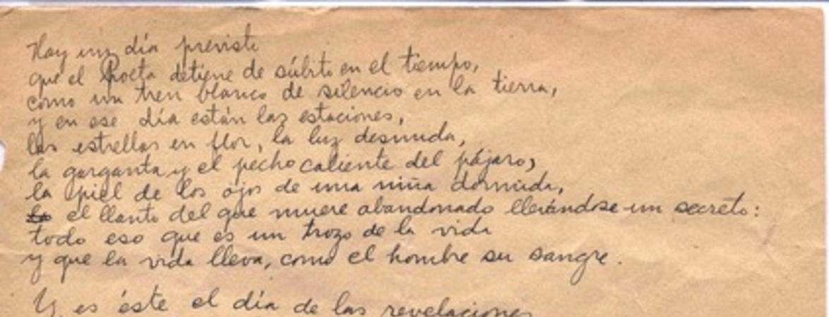 [Pulen su flauta los grillos ...] [Hay un día previsto...]