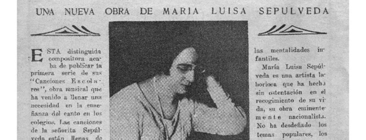 Una nueva obra de María Luisa Sepúlveda