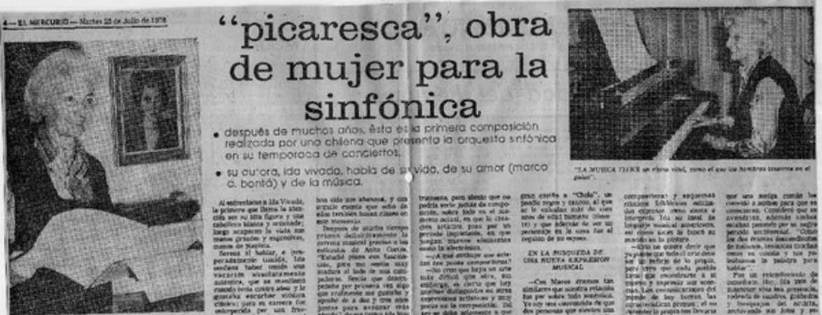 "Picaresca", obra de mujer para la Sinfónica