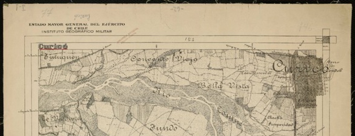 Curicó  [material cartográfico] Estado Mayor General del Ejército de Chile. Instituto Geográfico Militar.