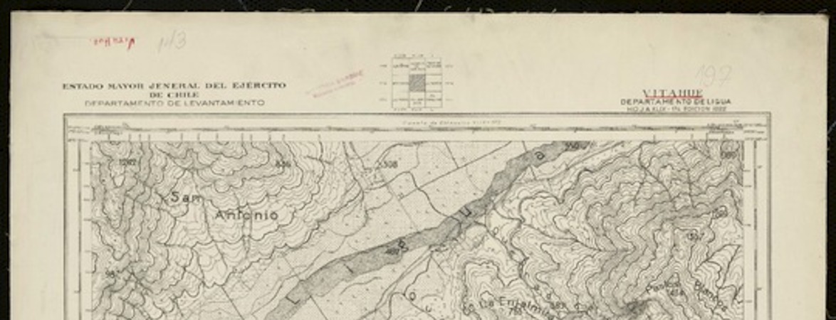 Vitahue Departamento de Ligua [material cartográfico] : Estado Mayor Jeneral del Ejército de Chile. Departamento de Levantamiento.