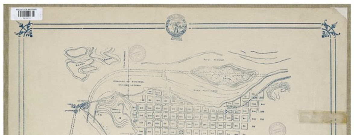Plano de la ciudad de Constitución con la numeración oficial de las manazanas [material cartográfico] : de la Asociación Chilena de Aseguradores Contra Incendio.