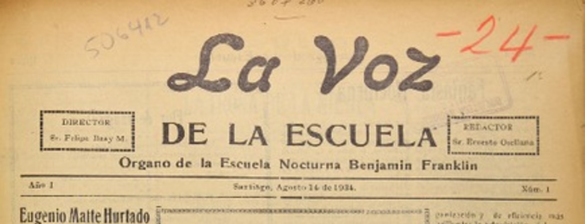 La Voz de la Escuela (Santiago, Chile : 1934)