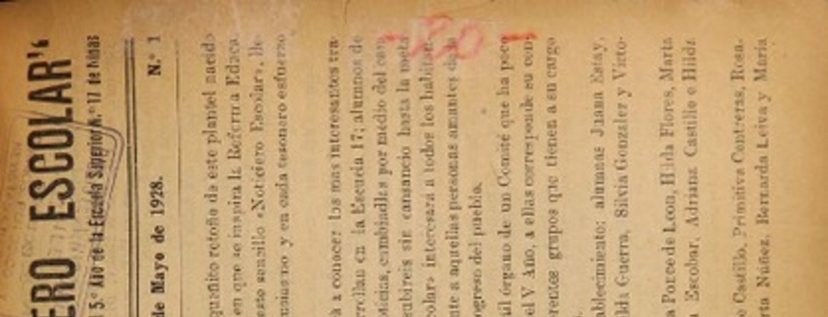 El Noticiero escolar (La Calera, Chile : 1928)