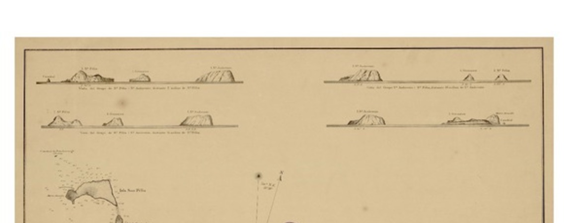 Plano del grupo de islas San Félix i San Ambrosio