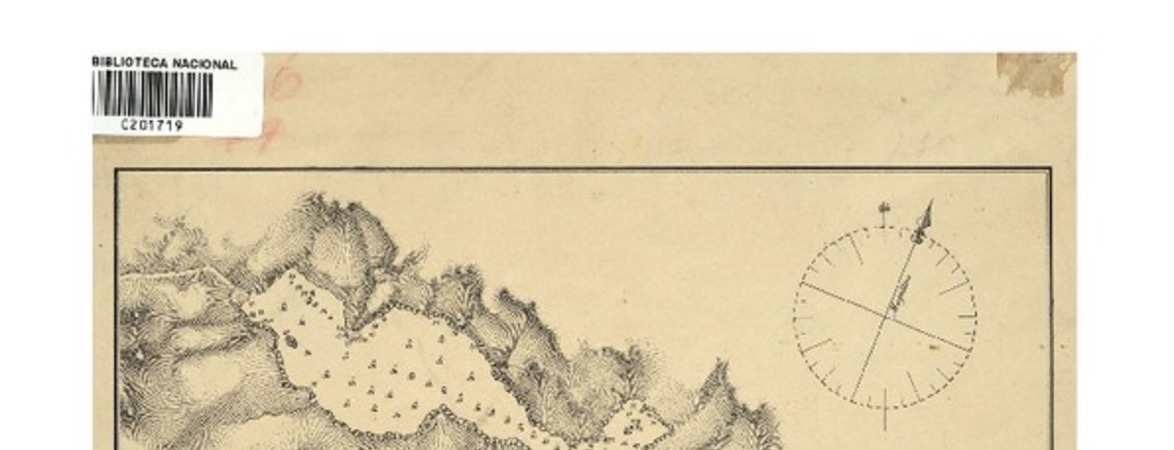 Canal Wide. Estuario Gage Costas de Chile : Canales occidentales de Patagonia [material cartográfico] : Plano levantado por los Oficiales de la Corbeta Chacabuco.