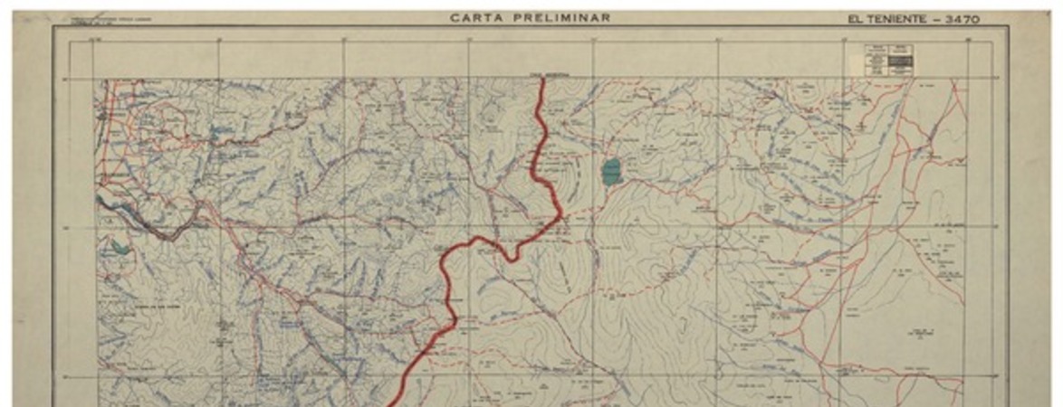 El Teniente 3470 : carta preliminar [material cartográfico] : Instituto Geográfico Militar de Chile.