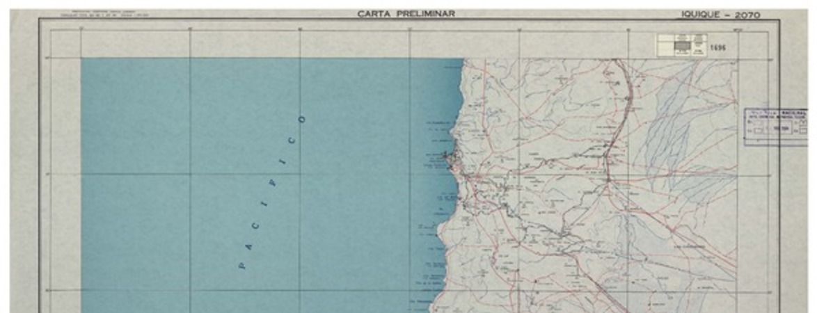 Iquique 2070 : carta preliminar [material cartográfico] : Instituto Geográfico Militar de Chile.