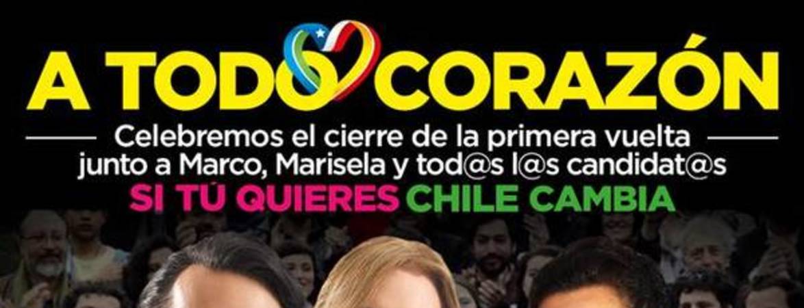 A todo corazón celebremos el cierre de la primera vuelta junto a Marco, Marisela y tod@s l@s candidat@s.