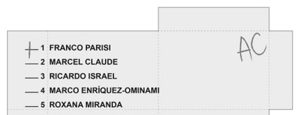 [AC marcado arriba a la derecha preferencia por Franco Parisi]