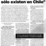 "Los chicago boys sólo existen en Chile"