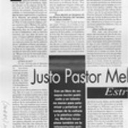 Justo Pastor Mellado, crítico  [artículo] Carlos Maldonado.