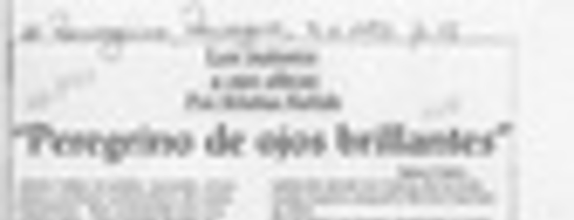 "Peregrino de ojos brillantes"  [artículo] Matías Rafide.