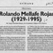 Rolando Mellafe Rojas (1929-1995)  [artículo] Sergio Martínez Baeza.