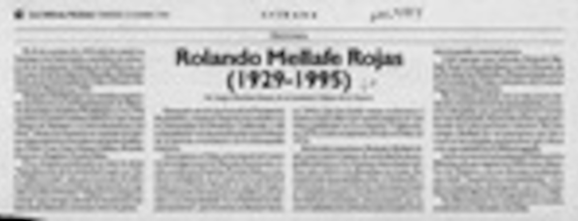 Rolando Mellafe Rojas (1929-1995)  [artículo] Sergio Martínez Baeza.