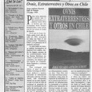 Ovnis, extraterrestres y otros en Chile  [artículo].