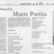 Francisca Ossandón, muere poetisa
