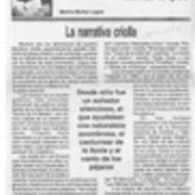 La narrativa criolla