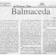 Balmaceda  [artículo] Gabriel Rodríguez.