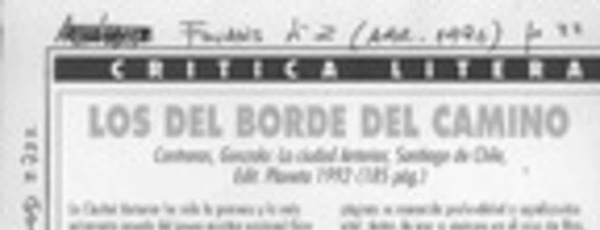 Los Del borde del camino  [artículo].