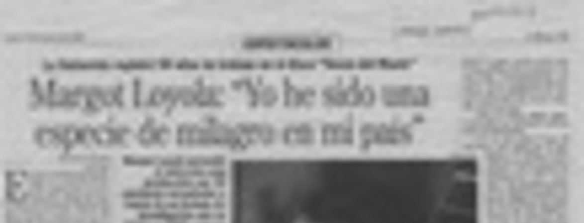 Margot Loyola, "Yo he sido una especie de milagro en mi país"