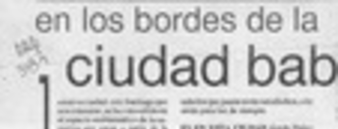 En los bordes de la ciudad babilónica