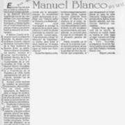 Manuel Blanco  [artículo] Miguel Laborde.