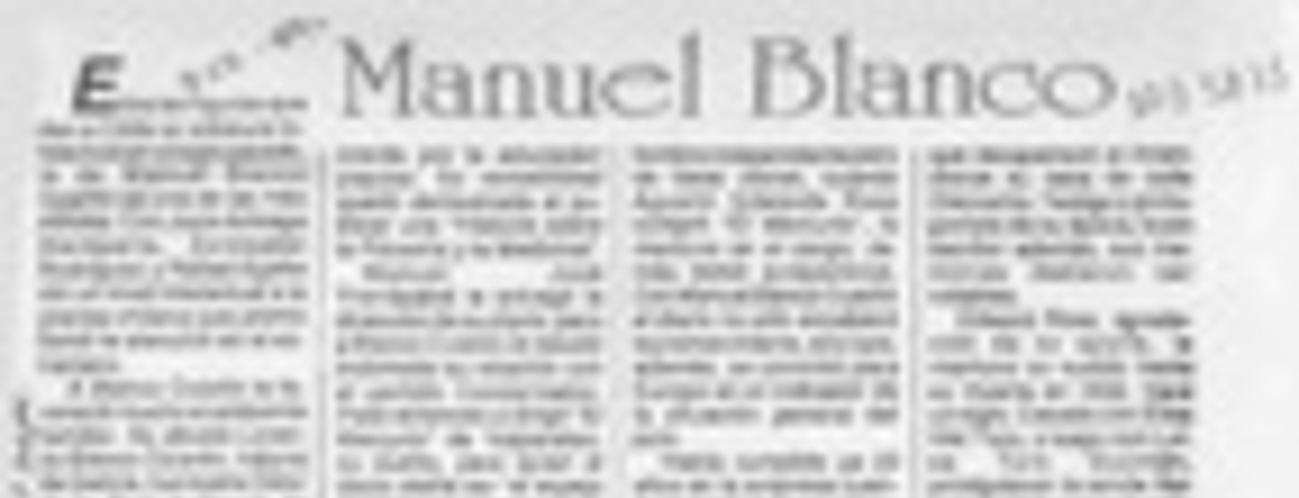 Manuel Blanco  [artículo] Miguel Laborde.