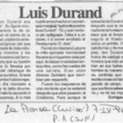 Luis Durand  [artículo] Enrique Bunster.