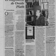 El magisterio de Oreste Plath  [artículo] Juan Antonio Massone.