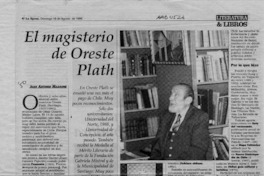 El magisterio de Oreste Plath  [artículo] Juan Antonio Massone.