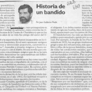 Historia de un bandido  [artículo] Juan Guillermo Prado.