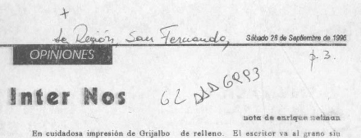 Inter Nos  [artículo] Enrique Neiman.