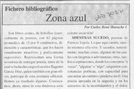 Zona azul  [artículo] Carlos René Ibacache I.