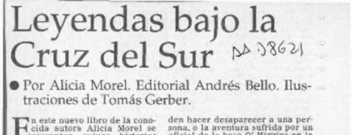 Leyendas bajo la cruz del sur  [artículo] Lucía Gevert.