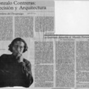Gonzalo Contreras, precisión y arquitectura  [artículo] Gonzalo Contreras.