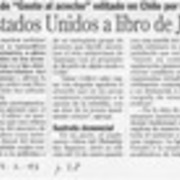 Elogian en Estados Unidos a libro de Jaime Collyer  [artículo].