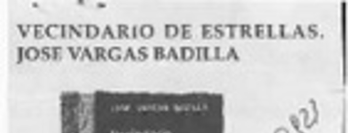 Vecindario de estrellas, José Vargas Badilla  [artículo].