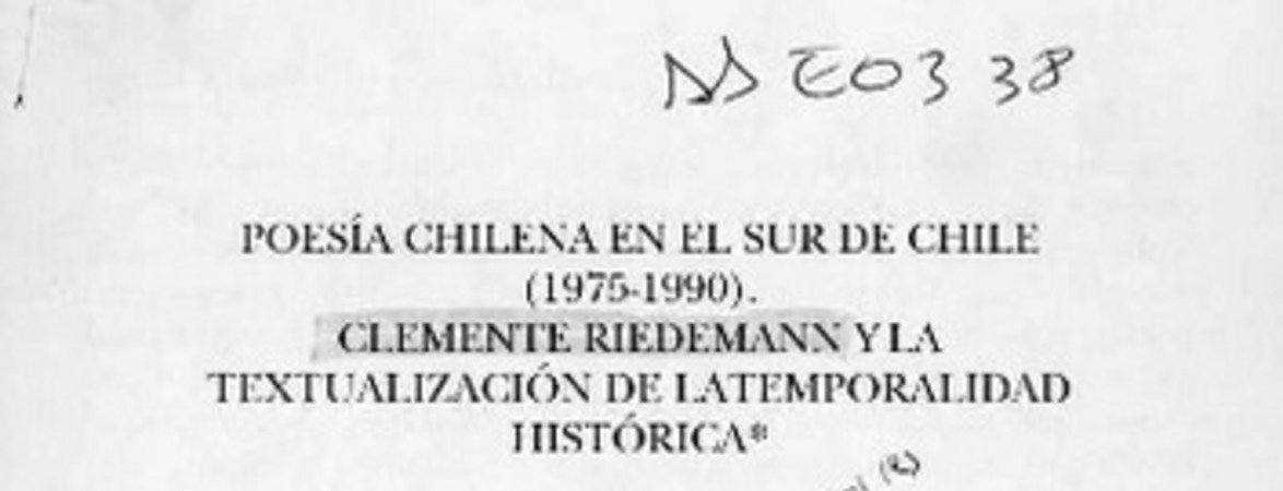 Poesía chilena en el sur de Chile