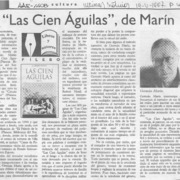 "Las cien águilas", de Marín  [artículo] Filebo.
