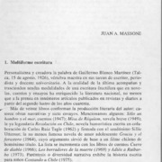 Guillermo Blanco Martínez, serieda crítica y humor blanco