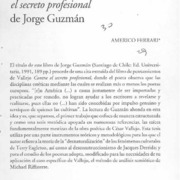 A propósito de "Contra el secreto profesional" de Jorge Guzmán  [artículo] Américo Ferrari.