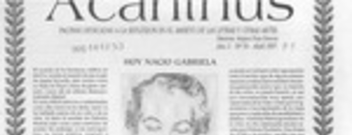 Hoy nació Gabriela  [artículo] Amparo Pozo.