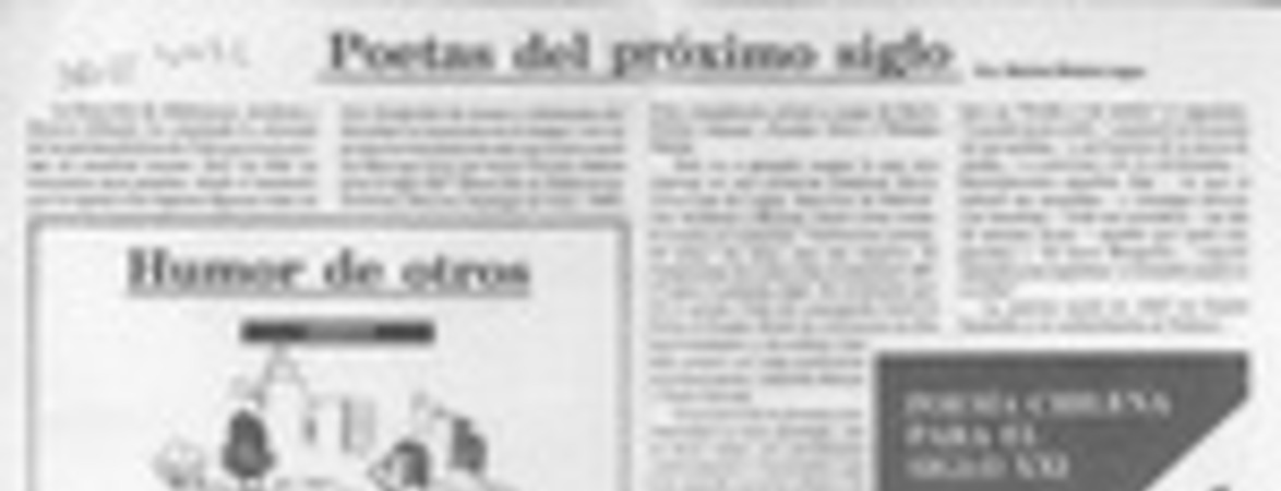 Poetas del próximo siglo  [artículo] Marino Muñoz Lagos.