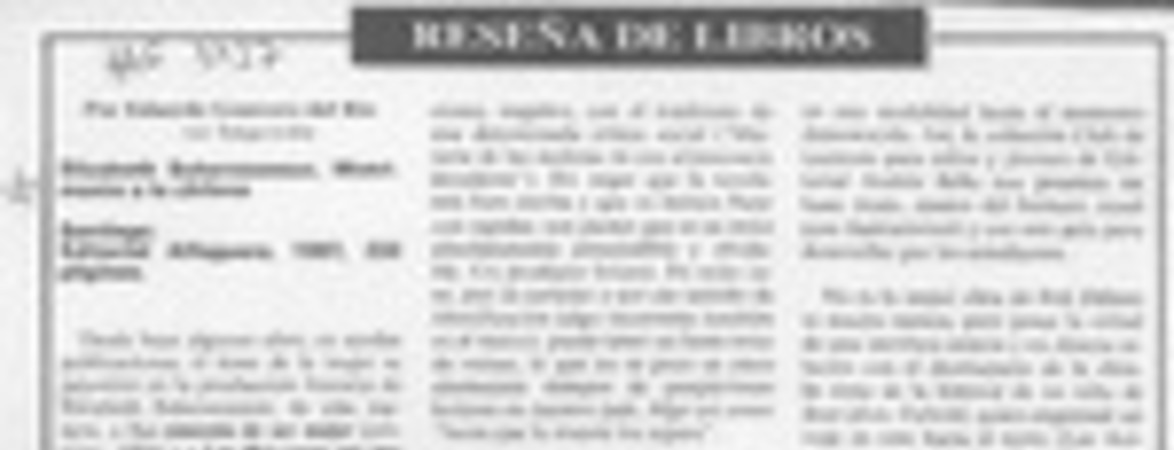 Reseña de libros  [artículo] Eduardo Guerrero del Río.
